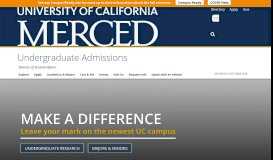 
							         Undergraduate Admissions | Division of Student Affairs - UC Merced								  
							    