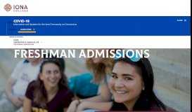 
							         Undergraduate Admissions | Iona College								  
							    