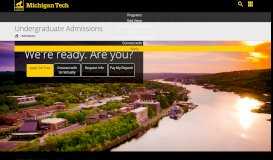 
							         Undergraduate Admissions | Michigan Technological University								  
							    