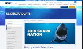 
							         Undergraduate Admissions | NSU - Nova Southeastern University								  
							    