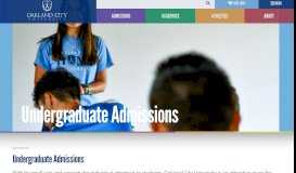 
							         Undergraduate Admissions | Oakland City University								  
							    