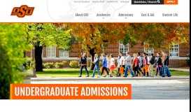 
							         Undergraduate Admissions | Oklahoma State University								  
							    