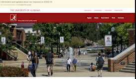 
							         Undergraduate Admissions | The University of Alabama								  
							    