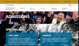
							         Undergraduate Admissions - UC San Diego								  
							    