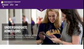 
							         Undergraduate Admissions | University at Albany								  
							    