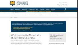 
							         Undergraduate Admissions - University of Northern Colorado								  
							    