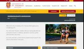 
							         Undergraduate Admissions | University of St. Thomas Houston								  
							    