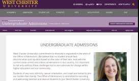 
							         Undergraduate Admissions - West Chester University								  
							    