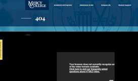 
							         Undergraduate Application Page | Mercy College								  
							    