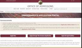 
							         Undergraduate Application Portal - FSU Admissions								  
							    