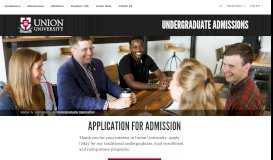 
							         Undergraduate Applications | Union University, a Christian College in ...								  
							    