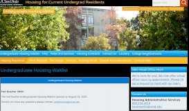 
							         Undergraduate Housing Waitlist | Current Residents | Undergrad ...								  
							    