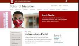 
							         Undergraduate Portal: Students: School of Education: Indiana ...								  
							    