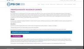 
							         Undergraduate Research Grants - Psi Chi, The International Honor ...								  
							    