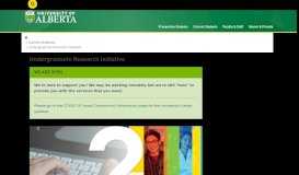 
							         Undergraduate Research Initiative | University of Alberta								  
							    