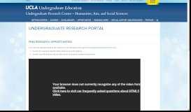 
							         Undergraduate Research Portal - Undergraduate Research Center ...								  
							    