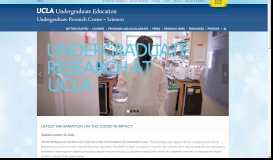
							         Undergraduate Research Portal - URC-Sciences - UCLA								  
							    