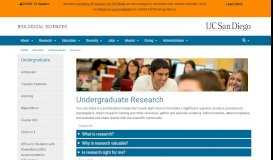 
							         Undergraduate Research - UCSD Biological Sciences								  
							    