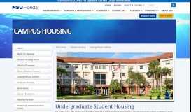 
							         Undergraduate Student Housing | Main Campus | NSU								  
							    