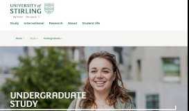 
							         Undergraduate | Study | University of Stirling								  
							    