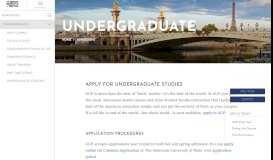
							         Undergraduate | The American University of Paris								  
							    