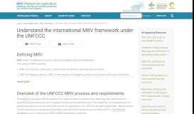 
							         Understand the international MRV framework under the UNFCCC								  
							    