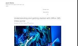 
							         Understanding and getting started with Office 365 Video portal - Jussi ...								  
							    