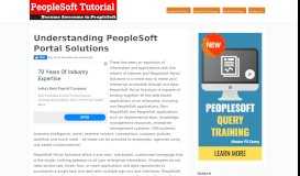 
							         Understanding PeopleSoft Portal Solutions | PeopleSoft Tutorial								  
							    
