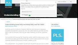 
							         Understanding Stamp Duty and Stamp Duty Land Tax (SDLT) - PLS ...								  
							    