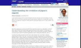 
							         Understanding the evolution of Japan's exports | VOX, CEPR Policy ...								  
							    