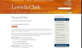 
							         Understanding Your Award - Financial Aid - Lewis & Clark - LClark.edu								  
							    