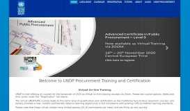
							         UNDP Procurement Training and Certification								  
							    
