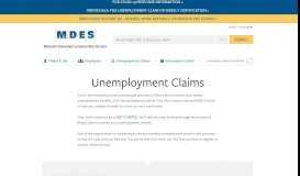 
							         Unemployment Claims - MDES								  
							    