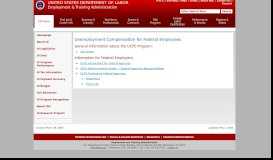 
							         Unemployment Compensation for Federal Employees, Employment ...								  
							    
