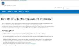 
							         Unemployment Insurance | U.S. Department of Labor								  
							    