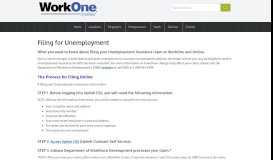 
							         Unemployment: WorkOne Southeast								  
							    