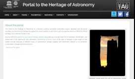
							         UNESCO Astronomy and World Heritage Webportal - About								  
							    