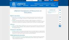 
							         UNESCO Databases of Resources on Education								  
							    