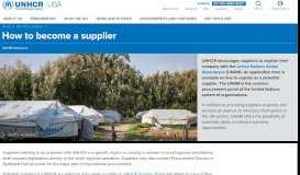 
							         UNHCR - How to Become a Supplier								  
							    