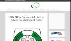 
							         UNIABUJA: Courses, Admission, School Fees & Student Portal								  
							    