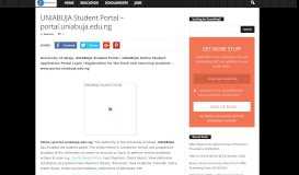 
							         UNIABUJA Student Portal – portal.uniabuja.edu.ng - Eduinformant								  
							    