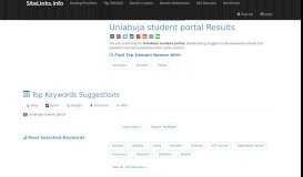 
							         Uniabuja student portal Results For Websites Listing - SiteLinks.Info								  
							    