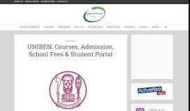 
							         UNIBEN: Courses, Admission, School Fees & Student Portal								  
							    