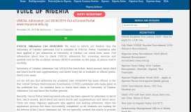 
							         UNICAL Admission List 2018/2019 Out at Unical Portal www.myunical ...								  
							    