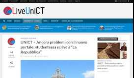 
							         UNICT – Ancora problemi con il nuovo portale: studentessa scrive a ...								  
							    