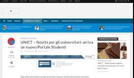 
							         UNICT – Novità per gli universitari: arriva un nuovo Portale Studenti ...								  
							    