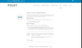 
							         Unified Carrier Registration - Foley Carrier Services								  
							    