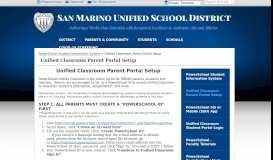
							         Unified Classroom Parent Portal Setup – PowerSchool – San Marino ...								  
							    