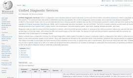 
							         Unified Diagnostic Services - Wikipedia								  
							    