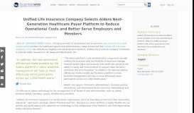
							         Unified Life Insurance Company Selects Aldera Next-Generation ...								  
							    